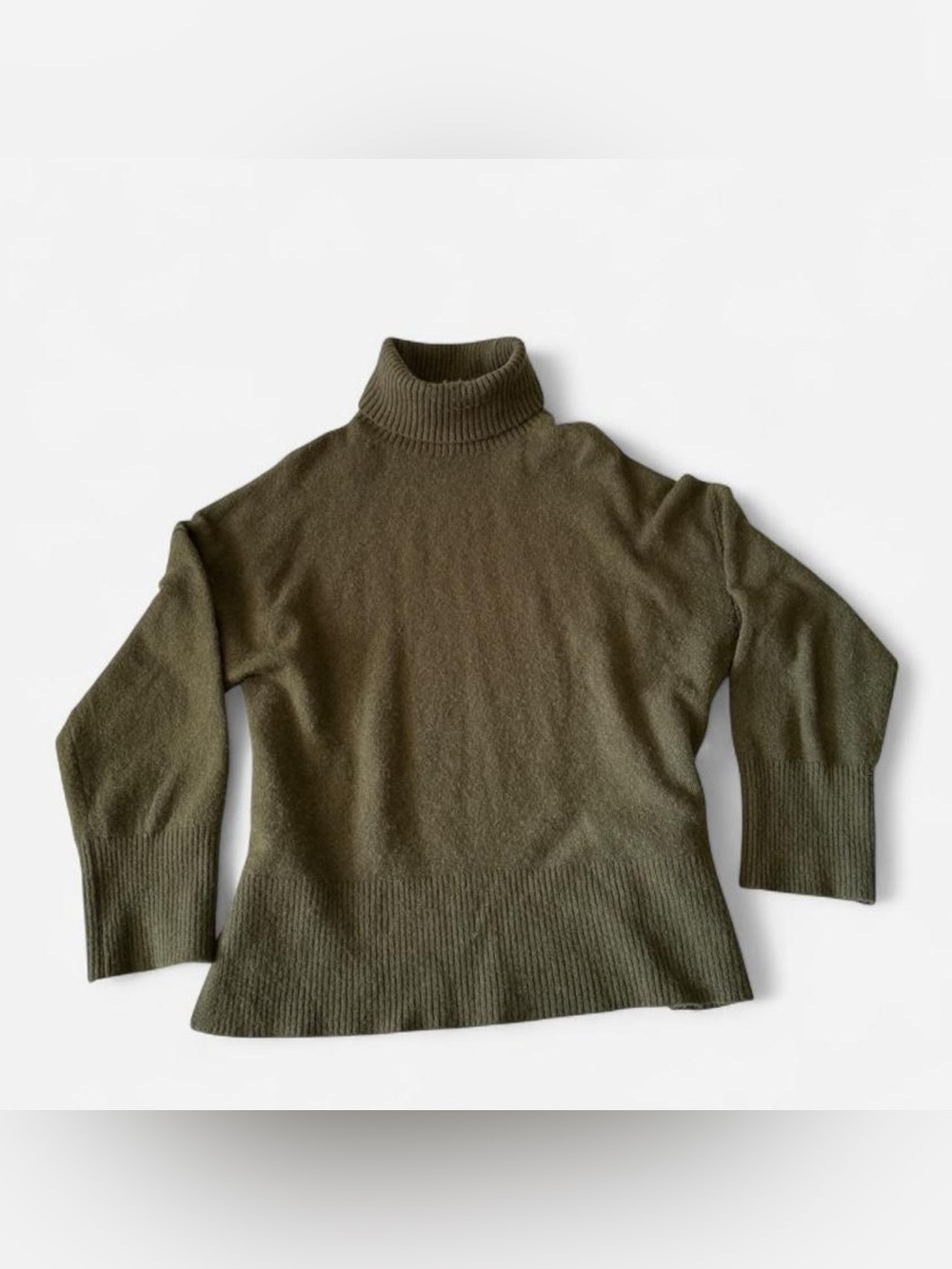 J. Crew Olive Green Turtleneck Sweater